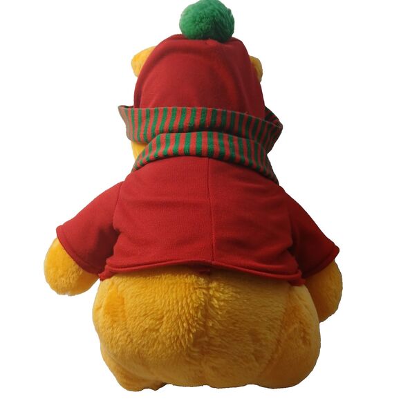 Mattel Winnie the Pooh Stuffed Plush Animal Toy Doll w/Holiday Christmas Scarf - Picture 2 of 3